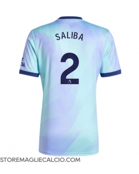 Arsenal William Saliba #2 Maglia Gara Terza Repliche 2024-25